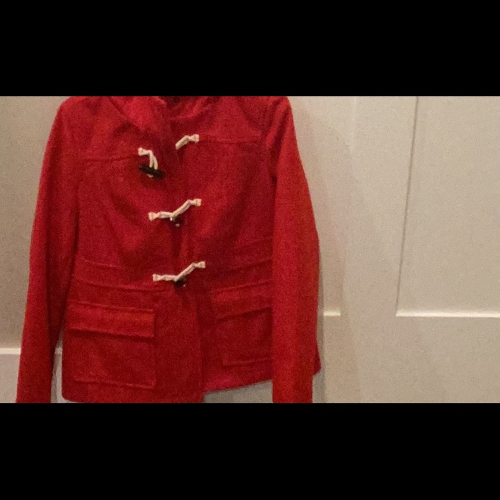 Old navy red pea coat